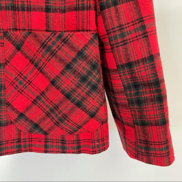 Prestige of Boston Vintage Plaid Wool Blazer Size 12 - Picture 5 of 12